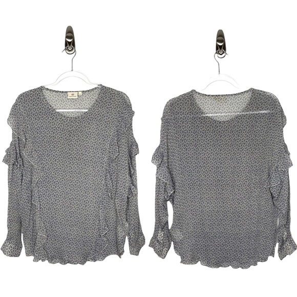 AG Adriano Goldschmied | Bijou Blouse in Soft Indigo/Dayglow Floral Small - Picture 1 of 8